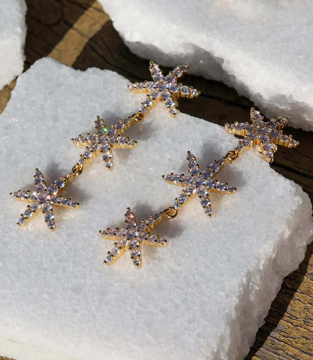 Triple Star Earrings - Image 8