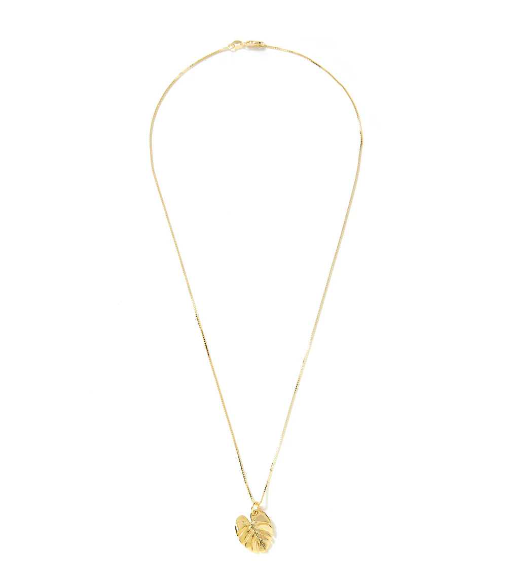 Tropical Leaf Charm Necklace - Image 4