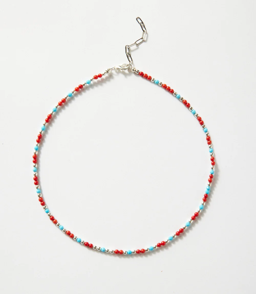 Turquoise And Red Coral Necklace - Image 2