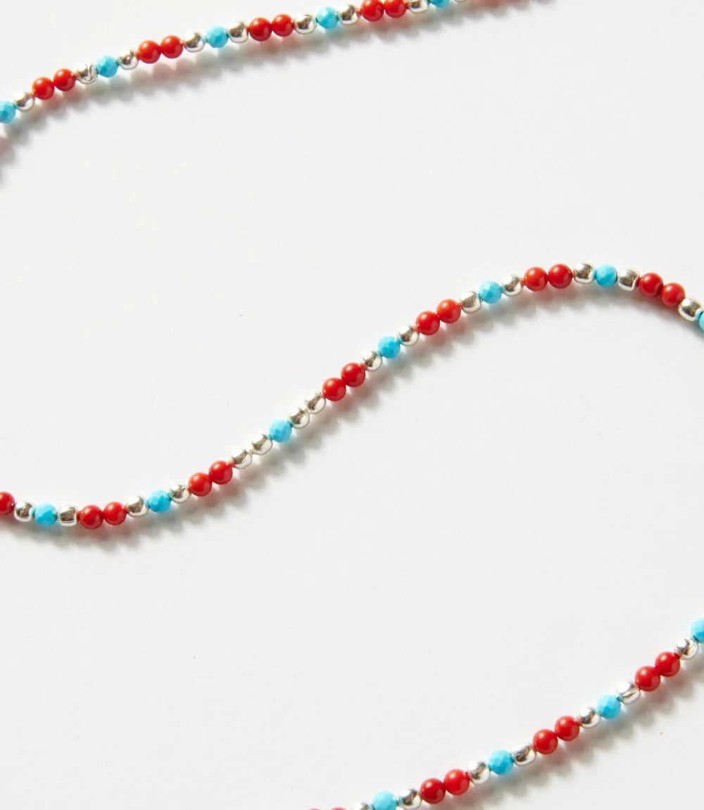 Turquoise And Red Coral Necklace - Image 3