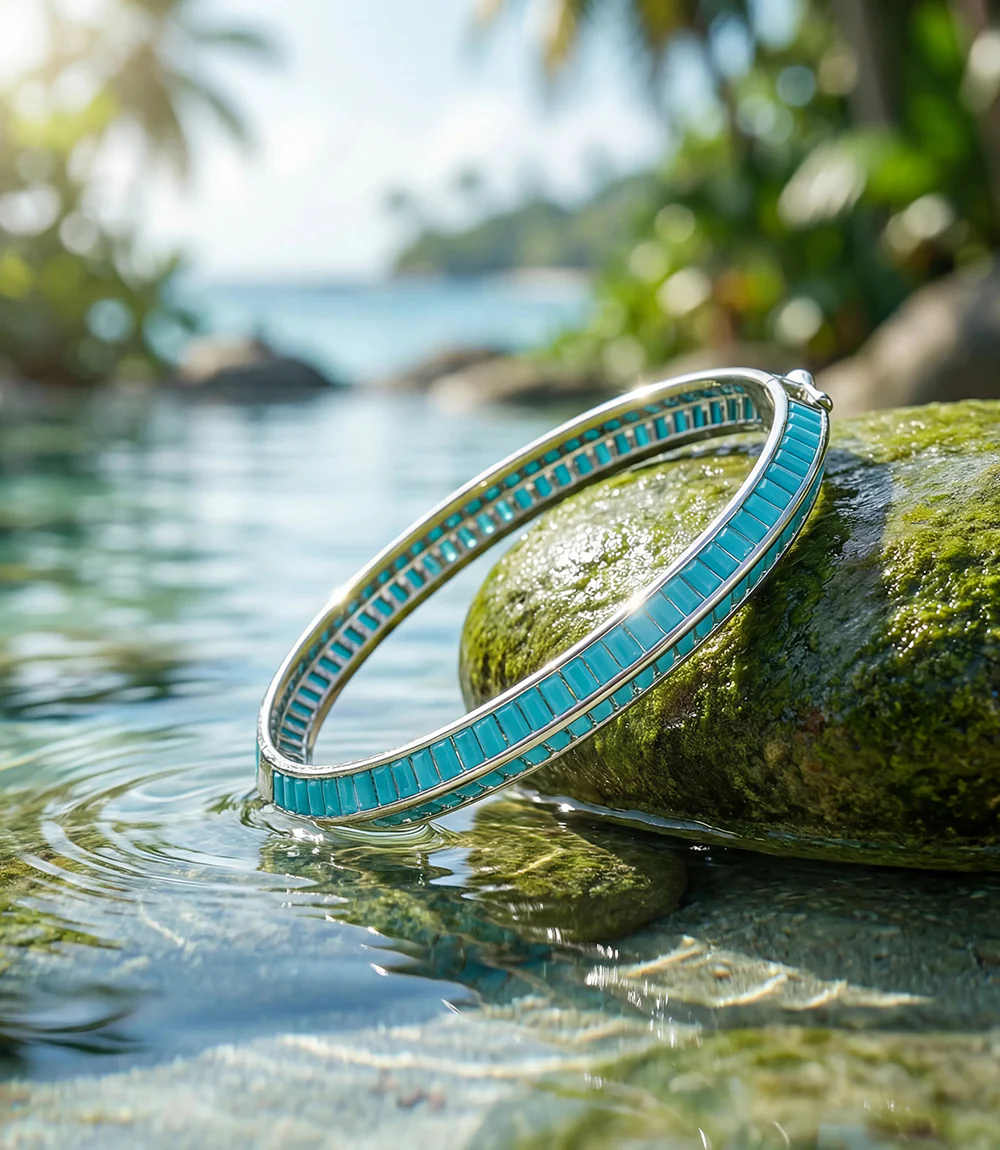 Turquoise Beaded Bangle