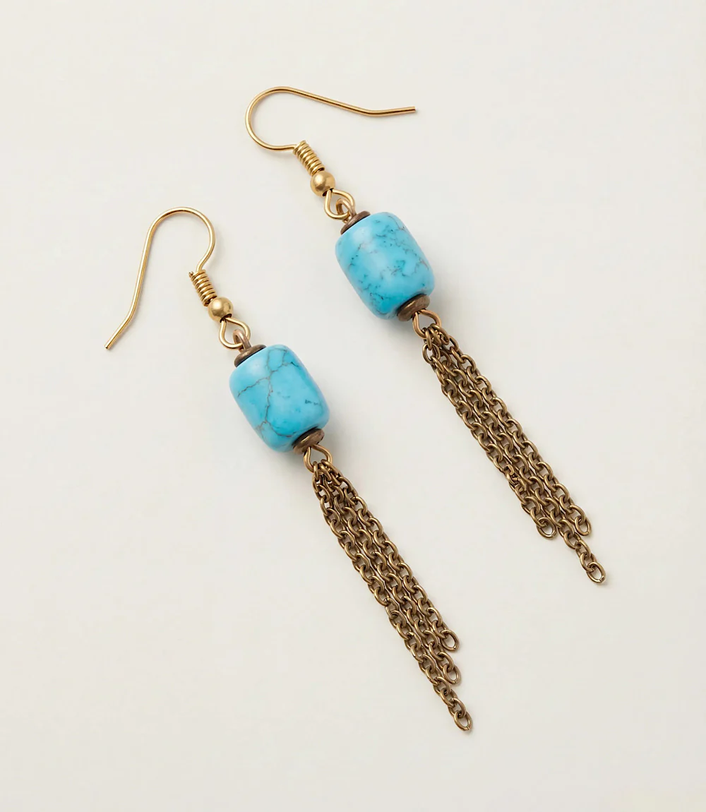 Turquoise Dangling Earrings - Image 2