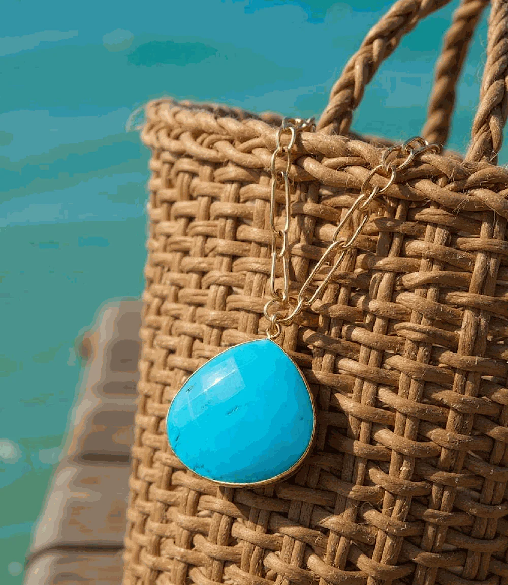 Turquoise Pendant Necklace - Image 3