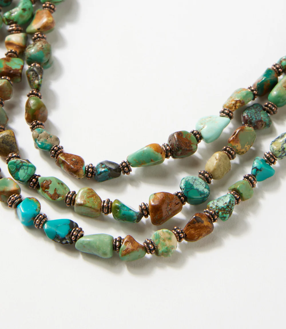 Turquoise Triple Strand Necklace - Image 2