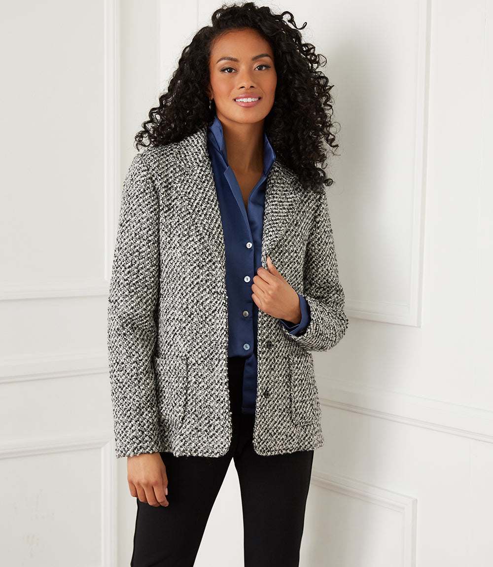 Petite Size Tweed Blazer - Image 6
