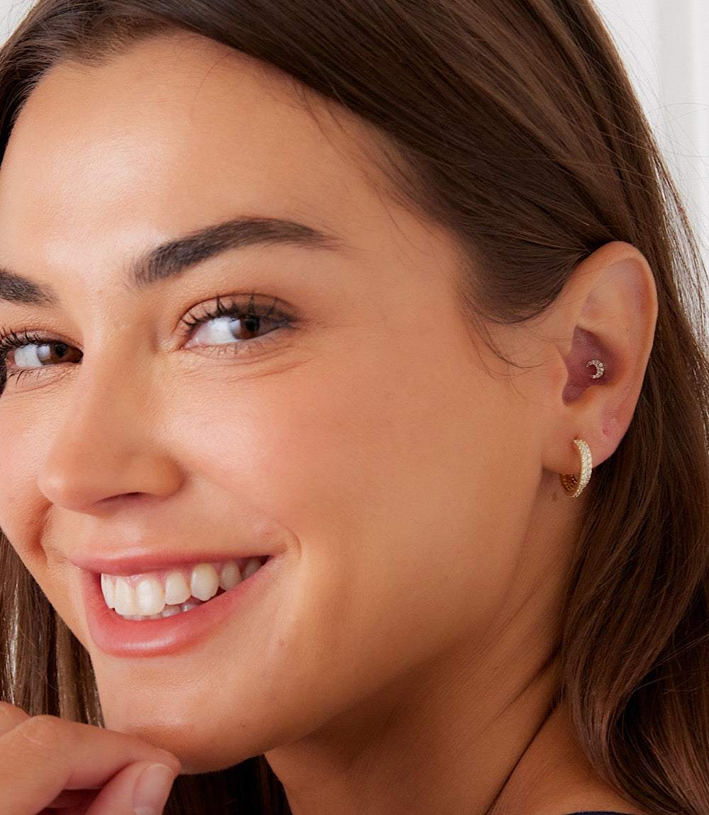Twin Huggie Earrings - Image 6