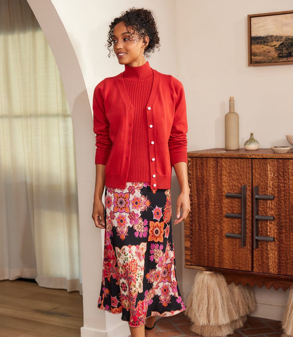 V-Neck Cardigan Sweater - Image 10