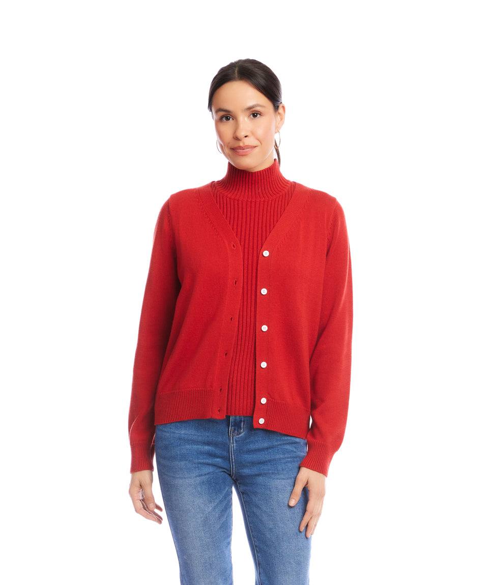 V-Neck Cardigan Sweater - Image 5