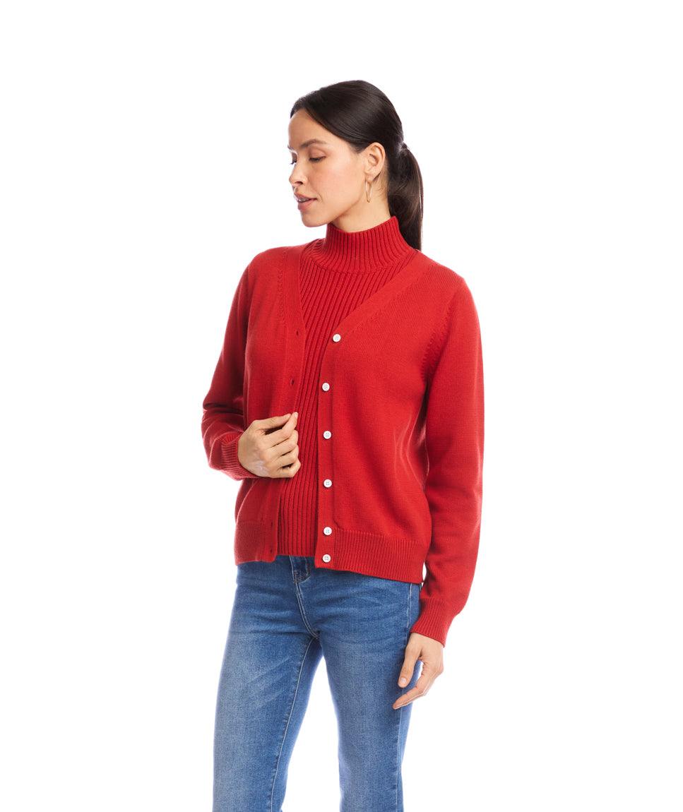 V-Neck Cardigan Sweater - Image 6