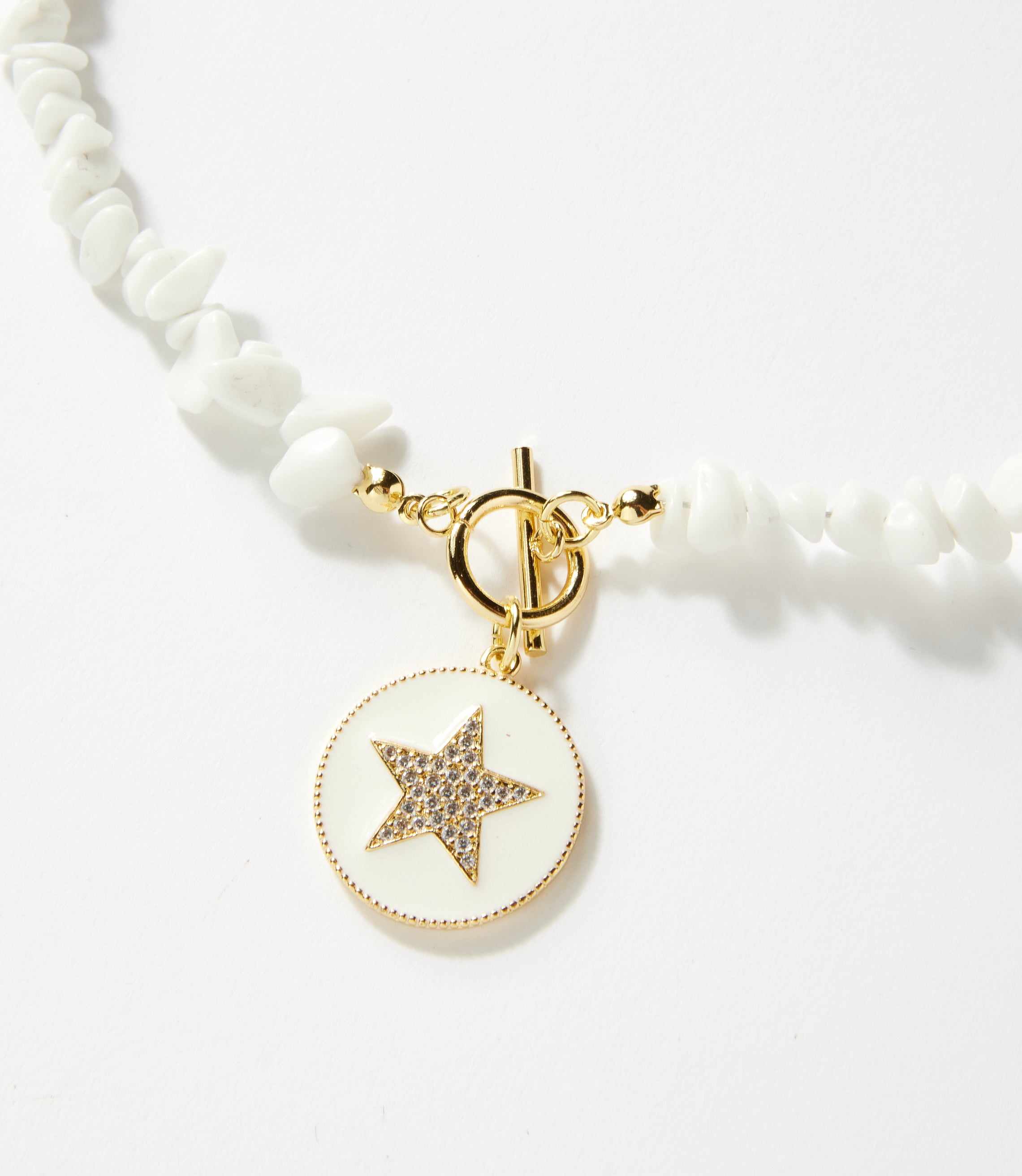 White Jade Star Pendant Necklace - Image 5