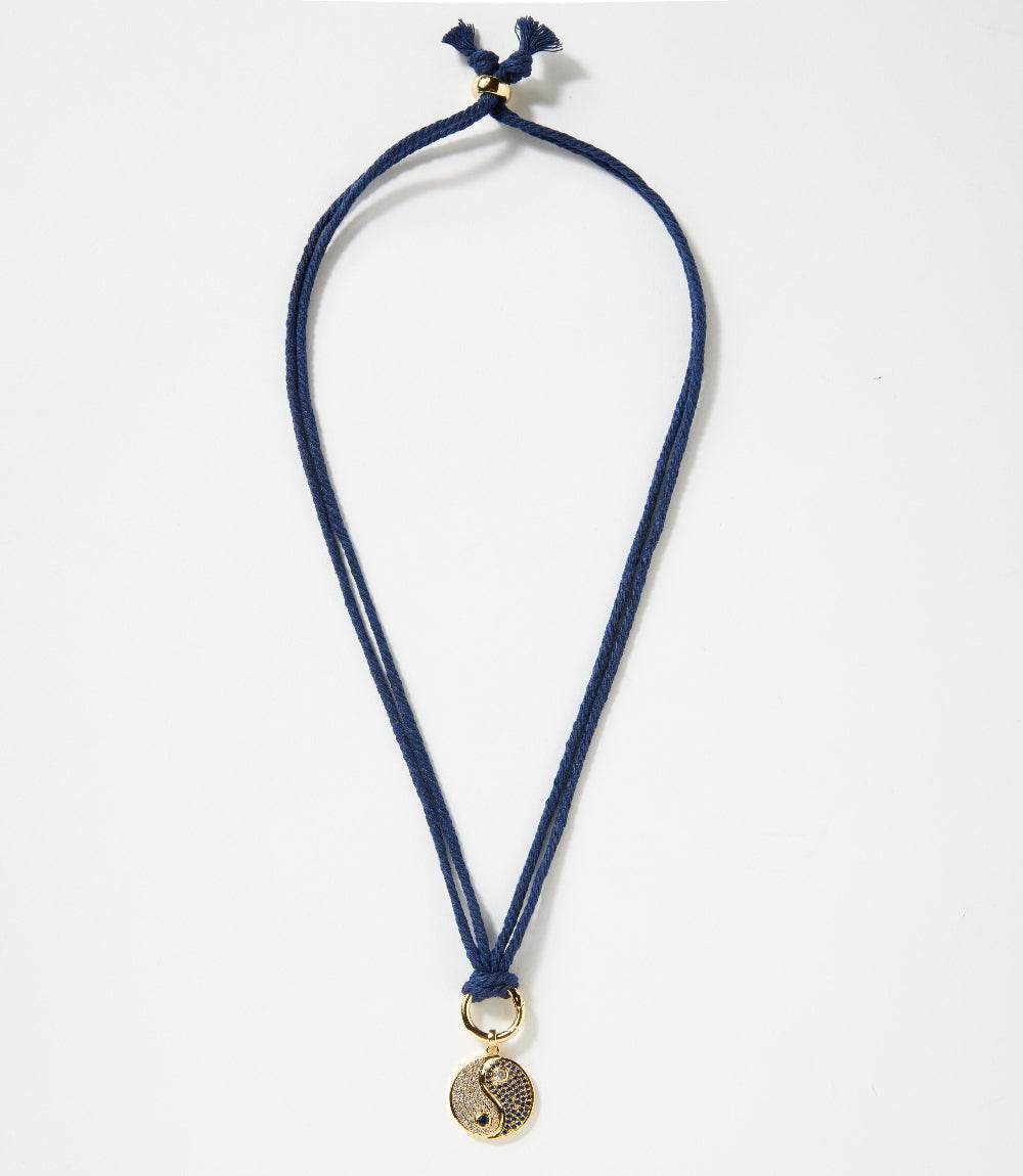 Yin Yang Disc Cord Necklace - Image 5