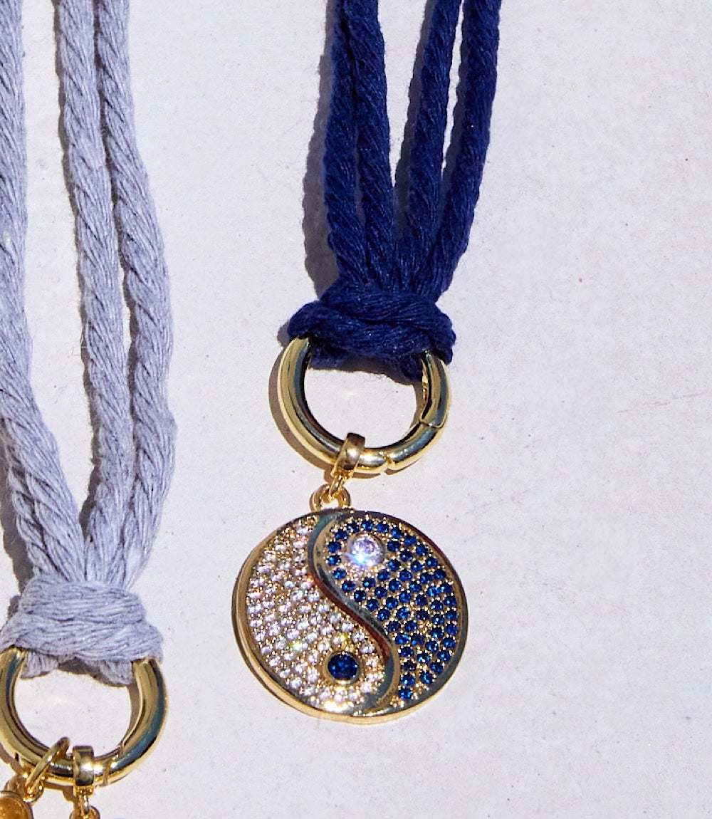Yin Yang Disc Cord Necklace - Image 6