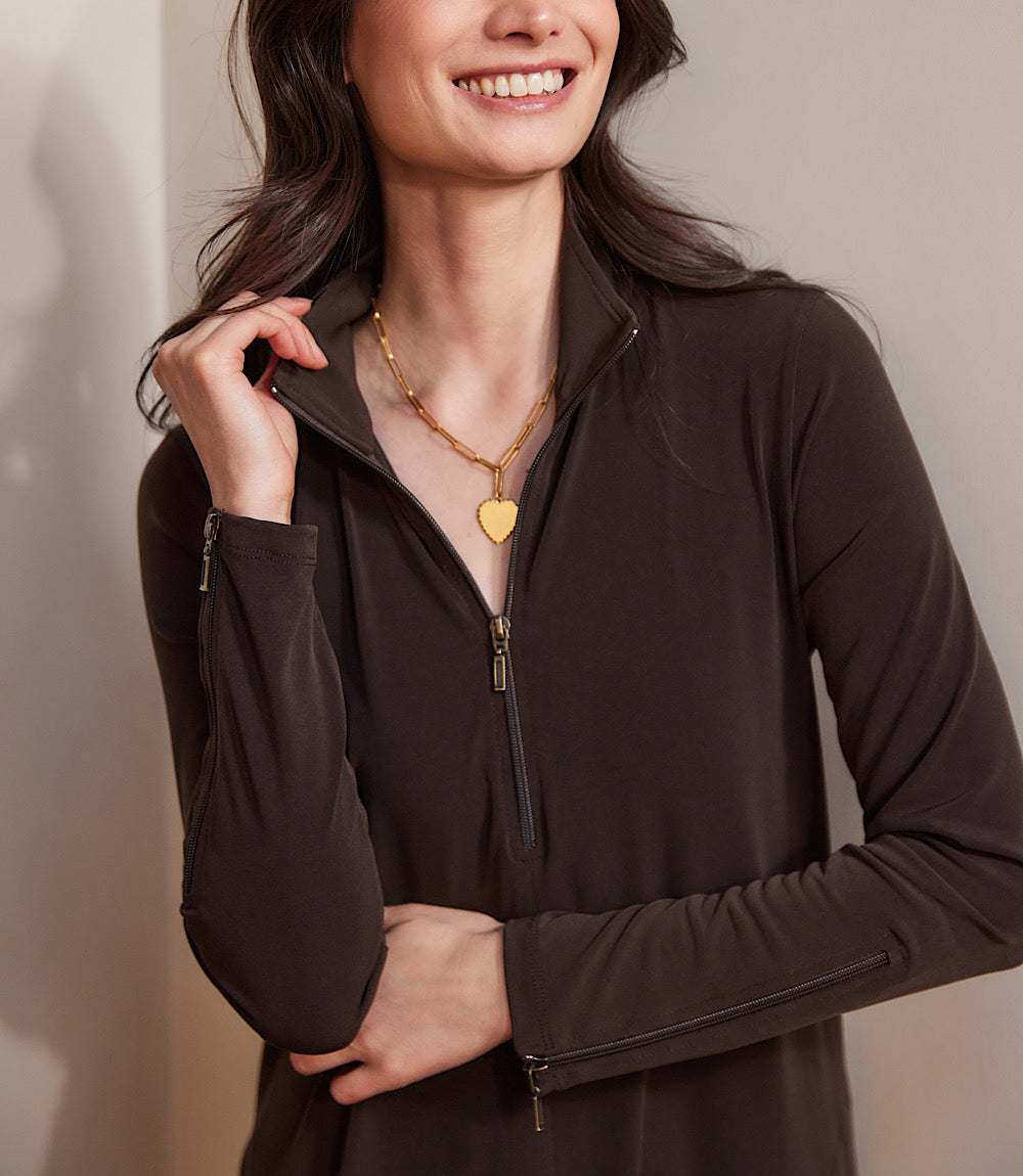 Zip-Up Travel Jersey Dress - Image 6