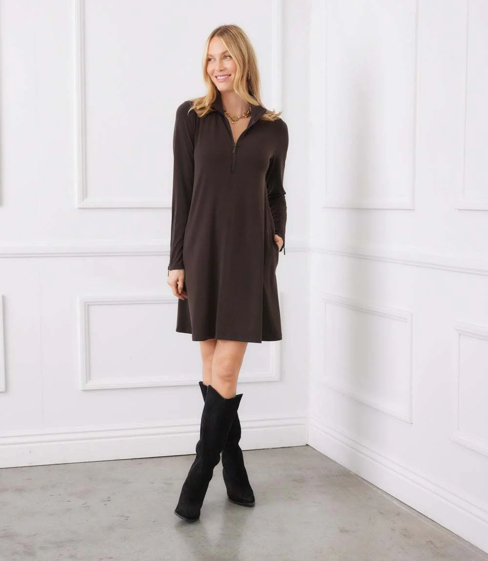 Zip-Up Travel Jersey Dress - Image 8