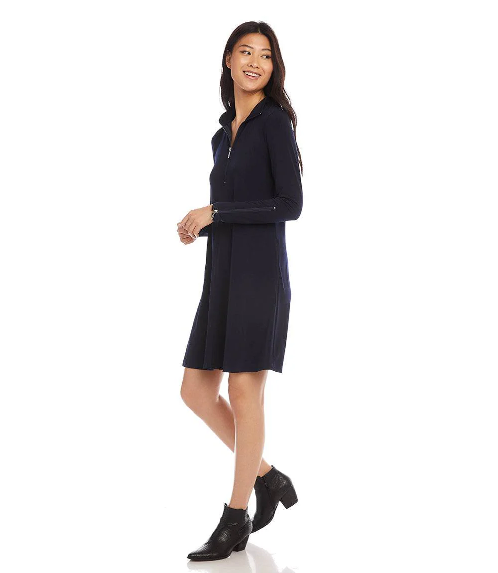 Zip Up Travel Jersey Dress - Image 4